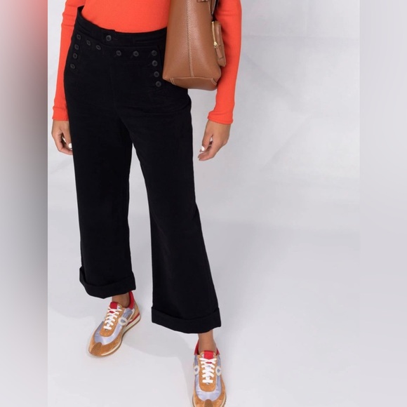 Tory Burch 100% Cotton Sailor Pants. - Picture 2 of 4